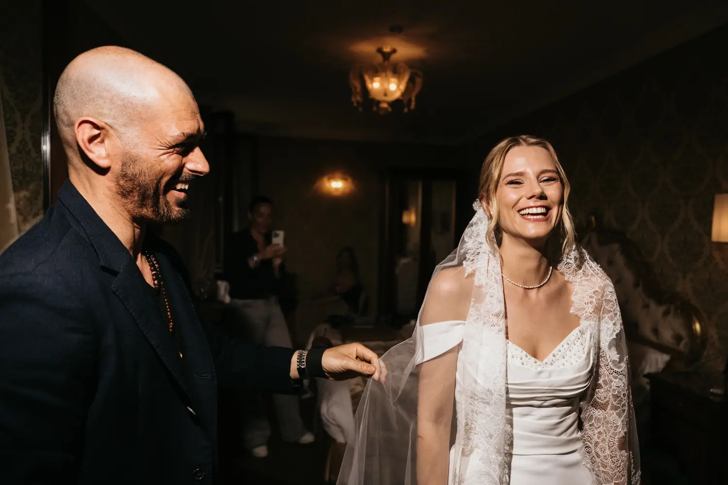 Hochzeitsmoment, festgehalten von Momentsammler